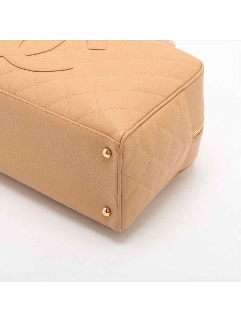 Chanel Handbag Caviar Leather Quilted Bowling Big CC Logo - Picture 7 of 10